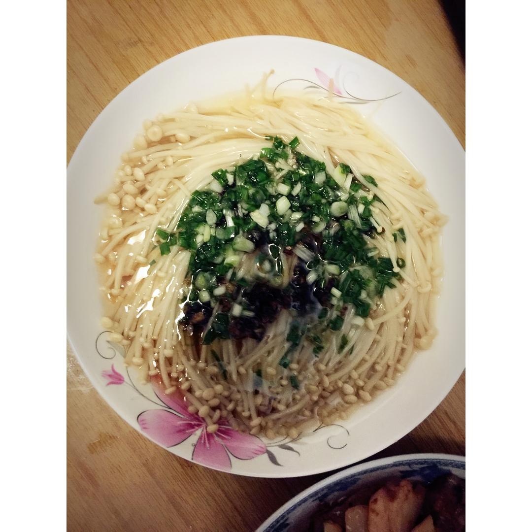 葱油蒸金针菇