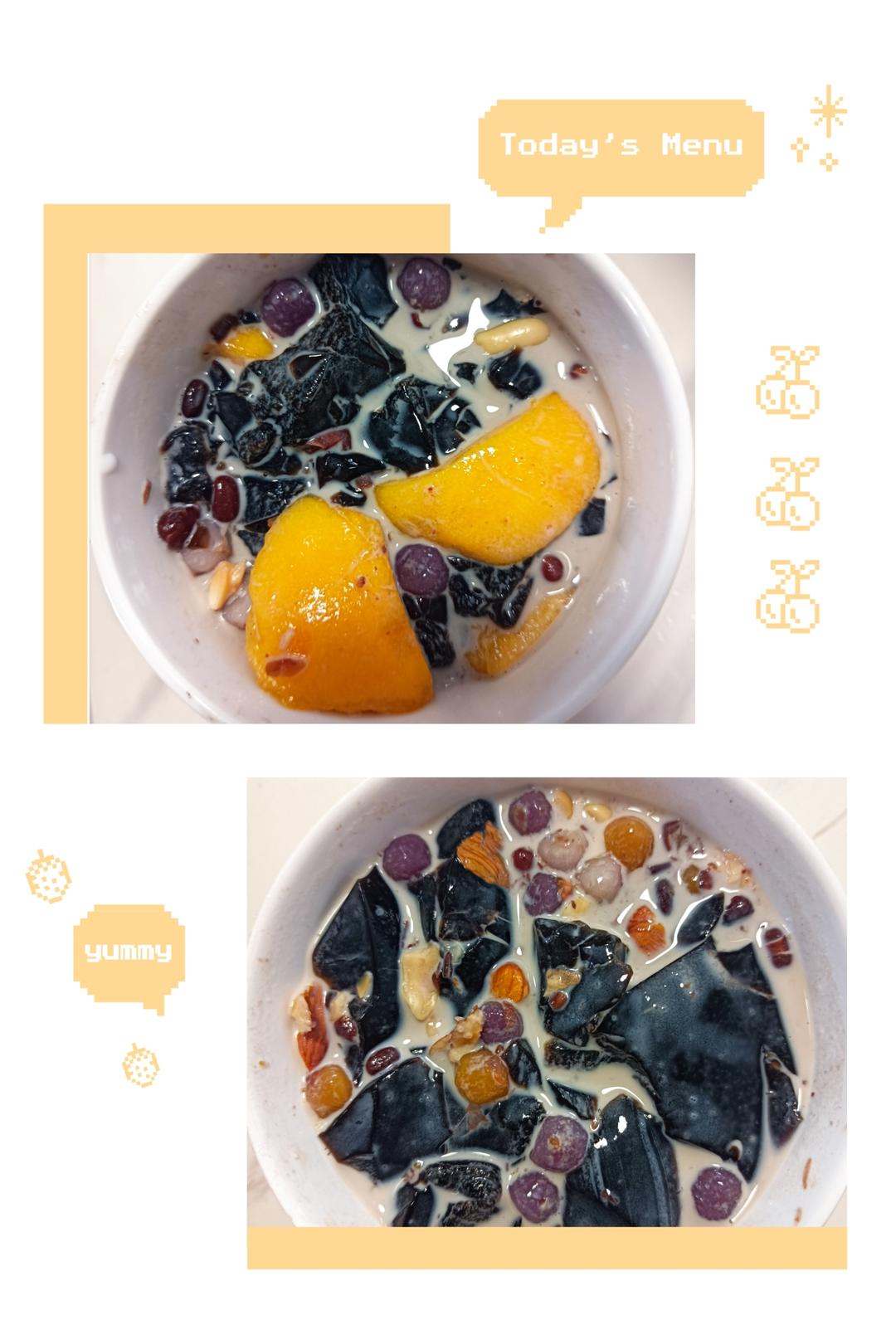 〔自制红糖水果凉粉〕夏日甜品，味道好极了