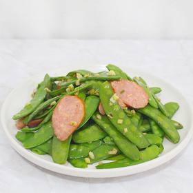 腊肠炒荷兰豆