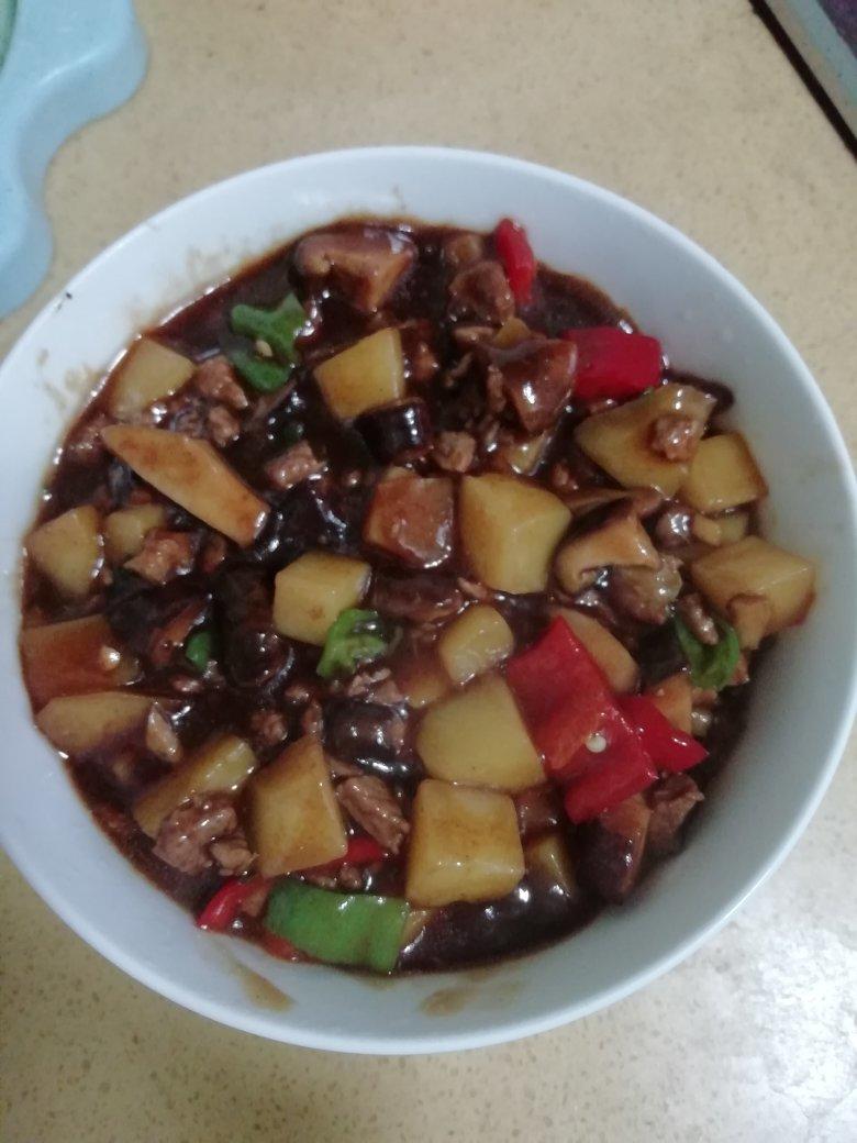 ㊙️香菇土豆肉沫拌饭❗️比外卖还好吃