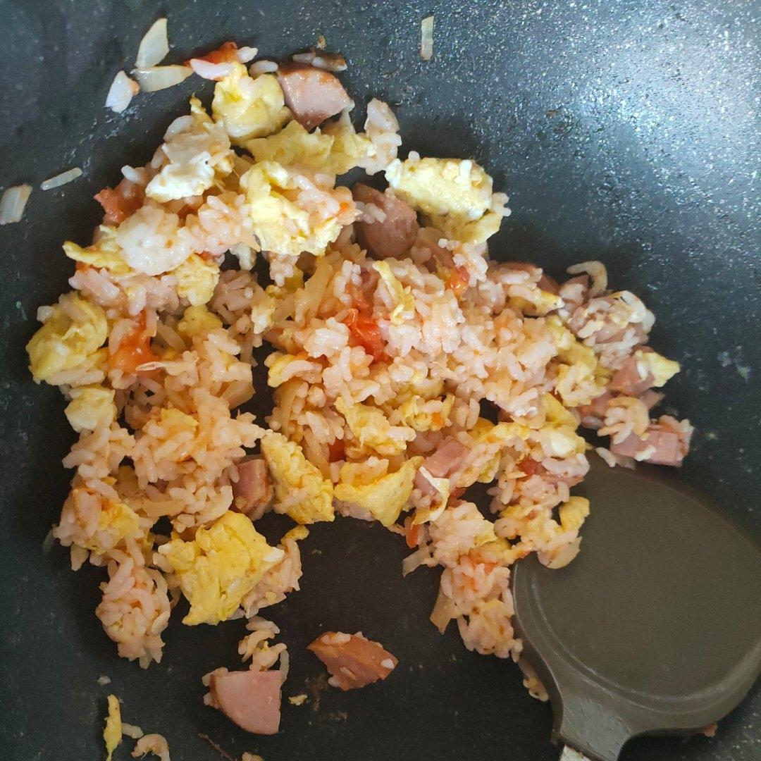好吃到说不出话的番茄烫饭炒饭