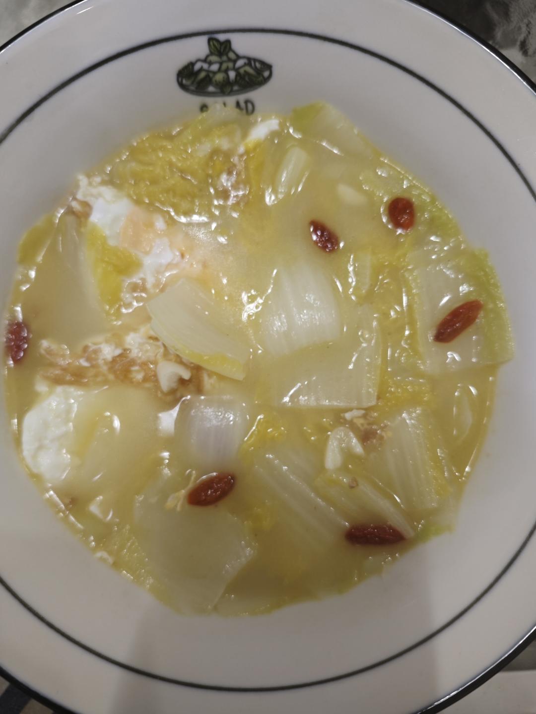 看着平平无奇却很鲜美的白菜鸡蛋汤