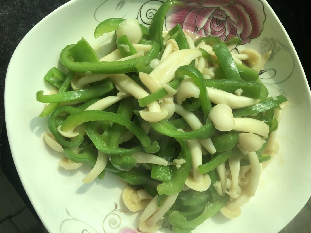 蚝油彩椒白玉菇