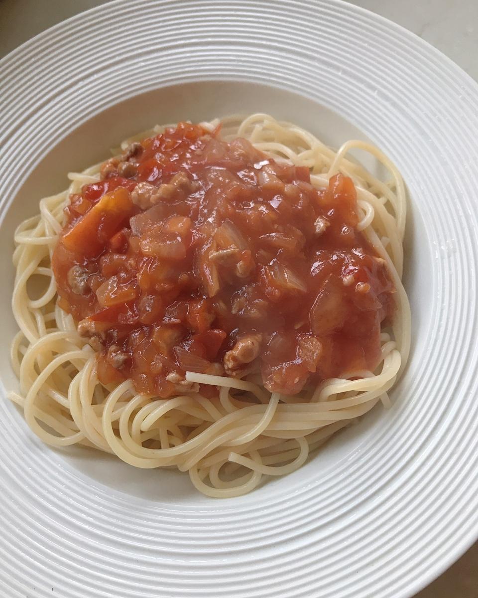 （完胜必胜客的）番茄肉酱意大利面～