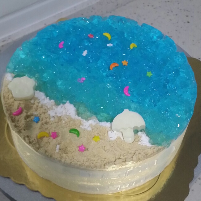 蓝色の海洋酸奶慕斯蛋糕