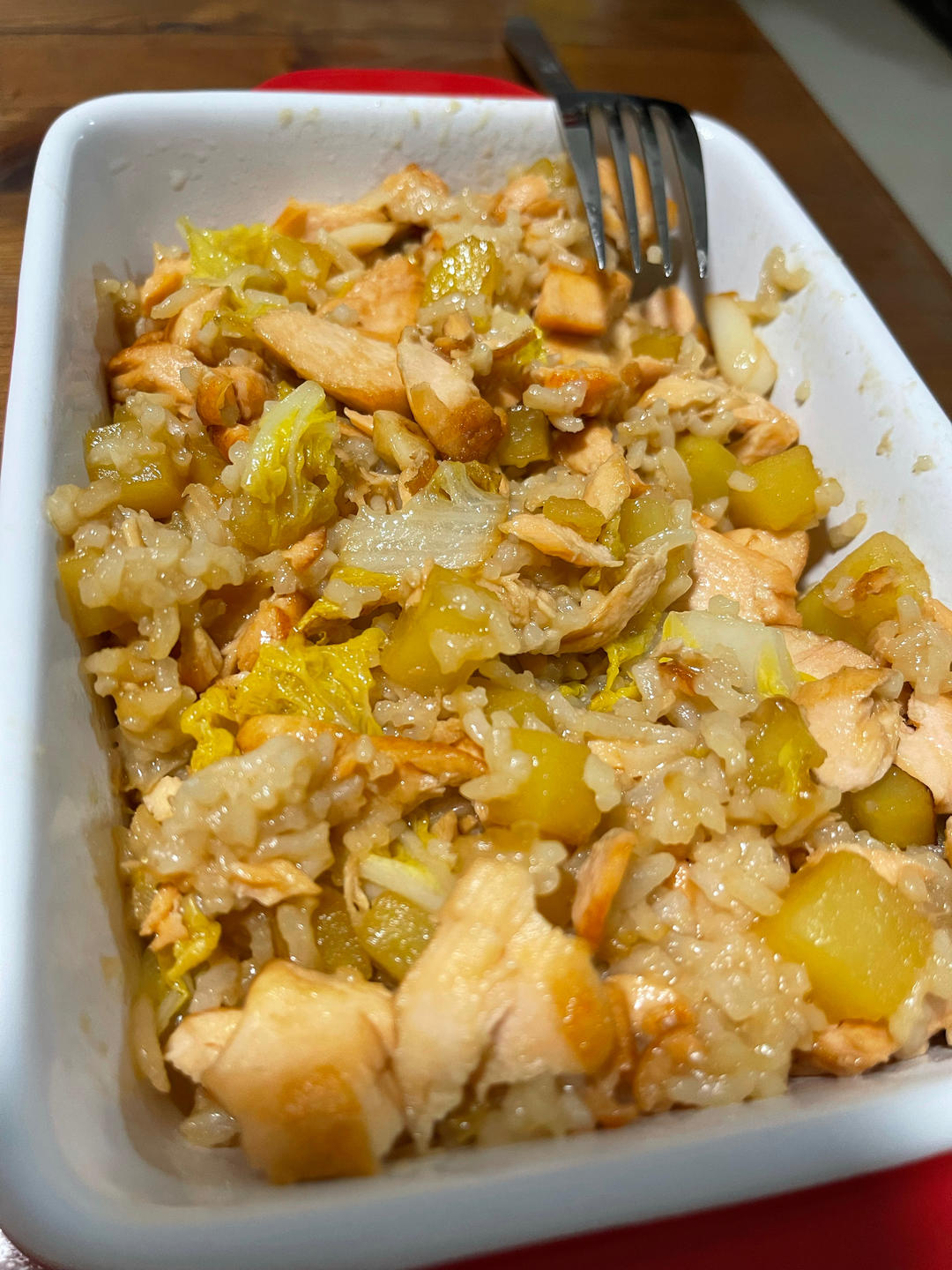 娃可以吃两大碗的三文鱼土豆烩饭