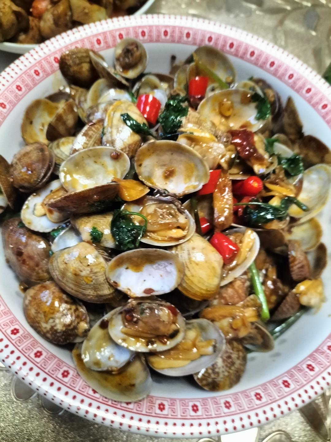 5分钟快手菜❗️秒杀路边摊爆炒花甲～好吃到爆