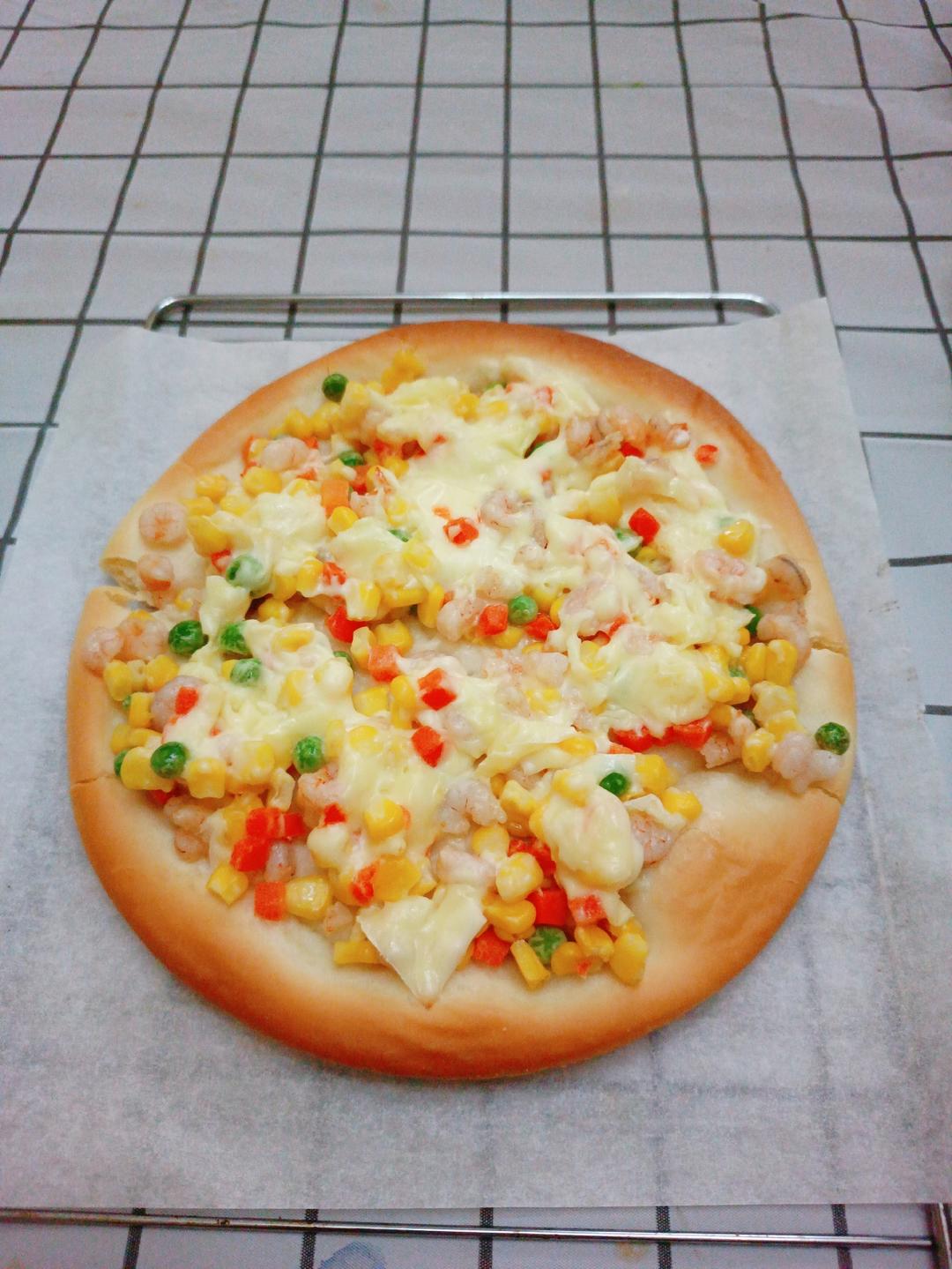 自制火腿玉米披萨
