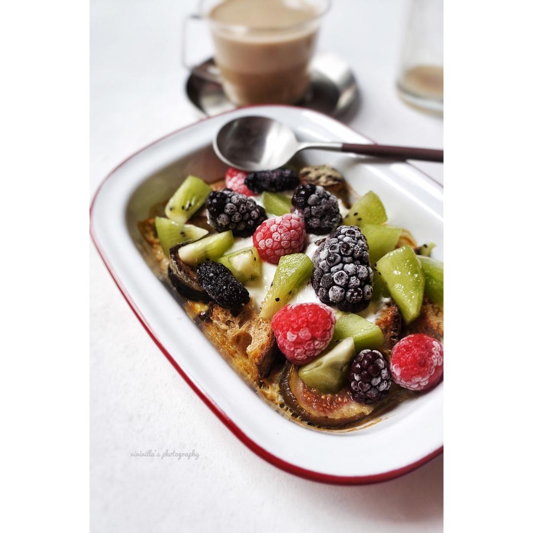 健康版面包无花果酸奶布丁（weet-bix版）【健康一锅端】