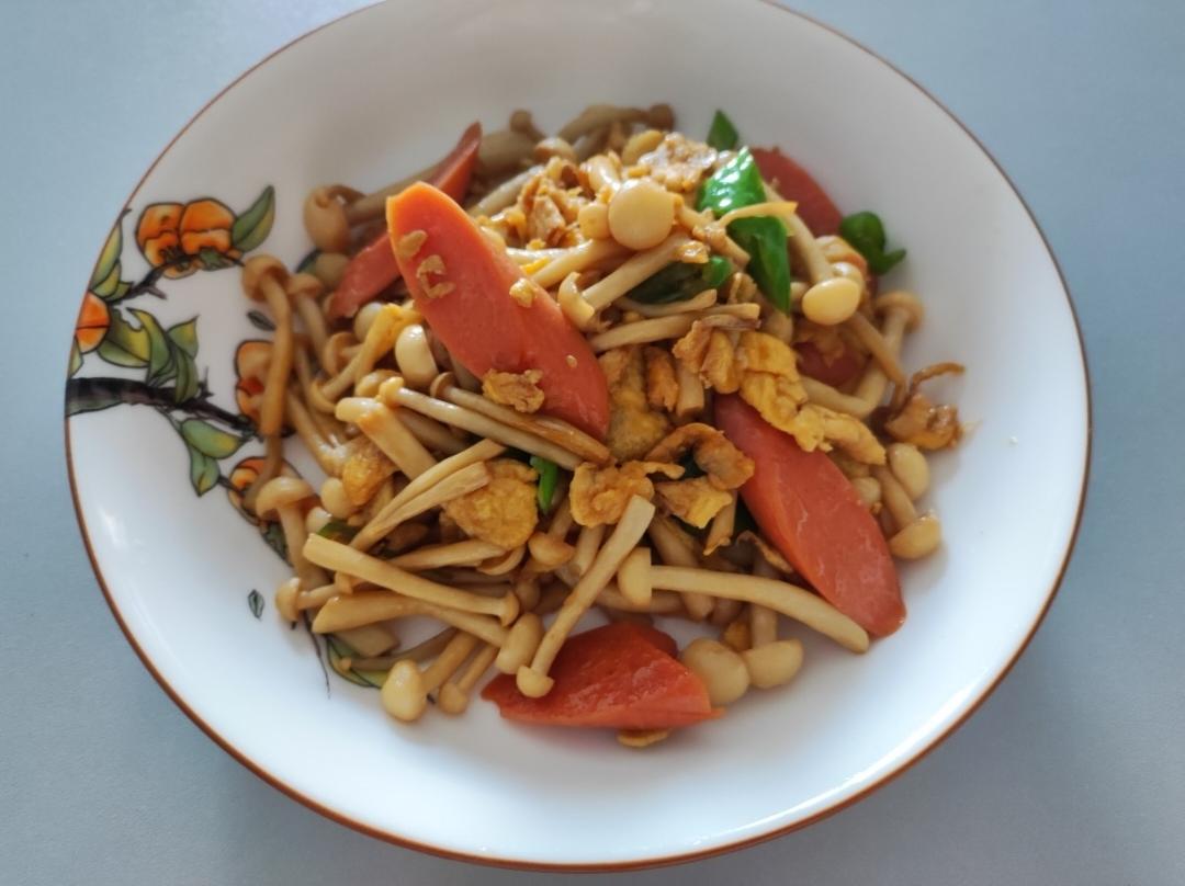 白玉菇炒火腿