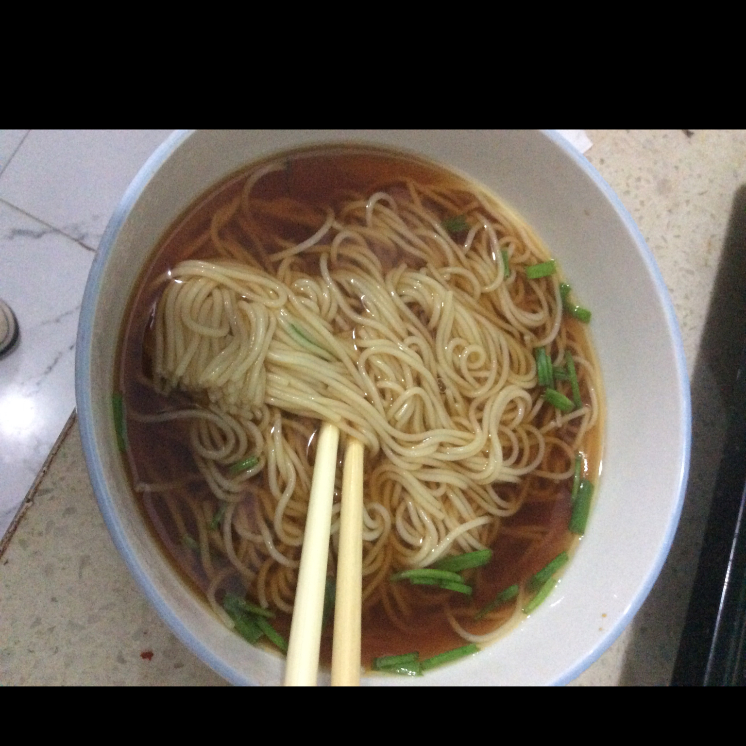 小葱麻油酱油面