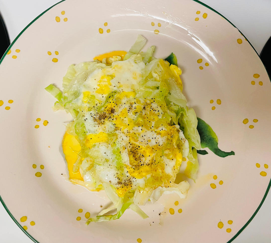 超简单 减肥减脂必备！卷心菜煎鸡蛋