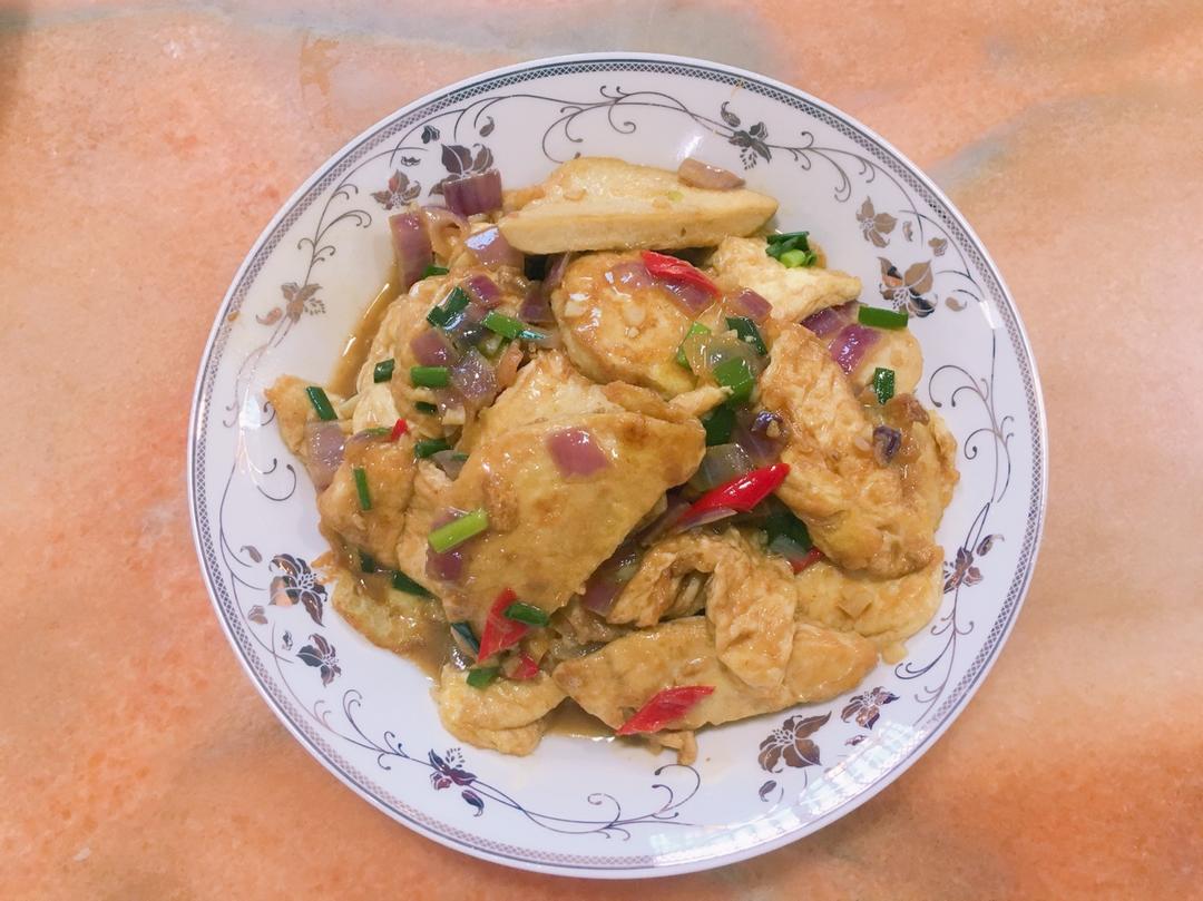 焖煎豆腐