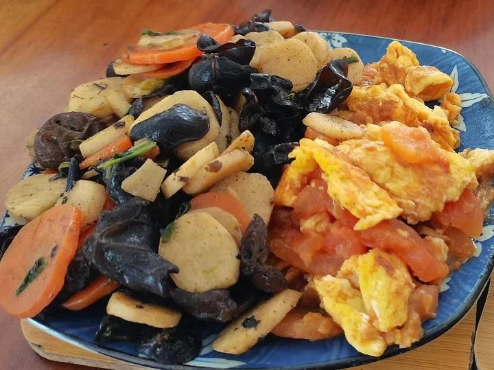 养生食谱之木耳炒山药