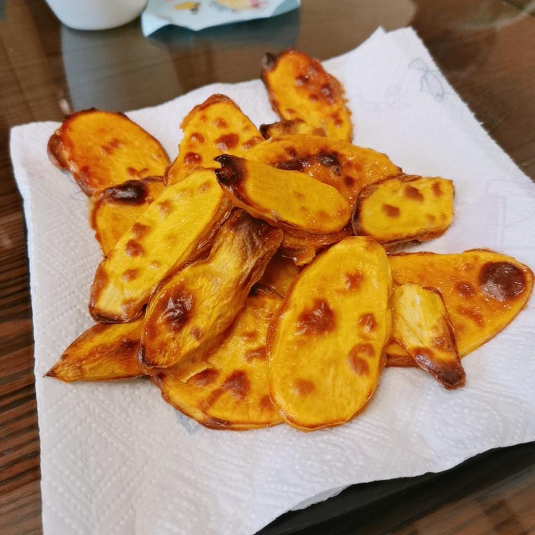 一吃就爱上❗️香甜软糯的烤红薯片❗️巨好吃～追剧必备！