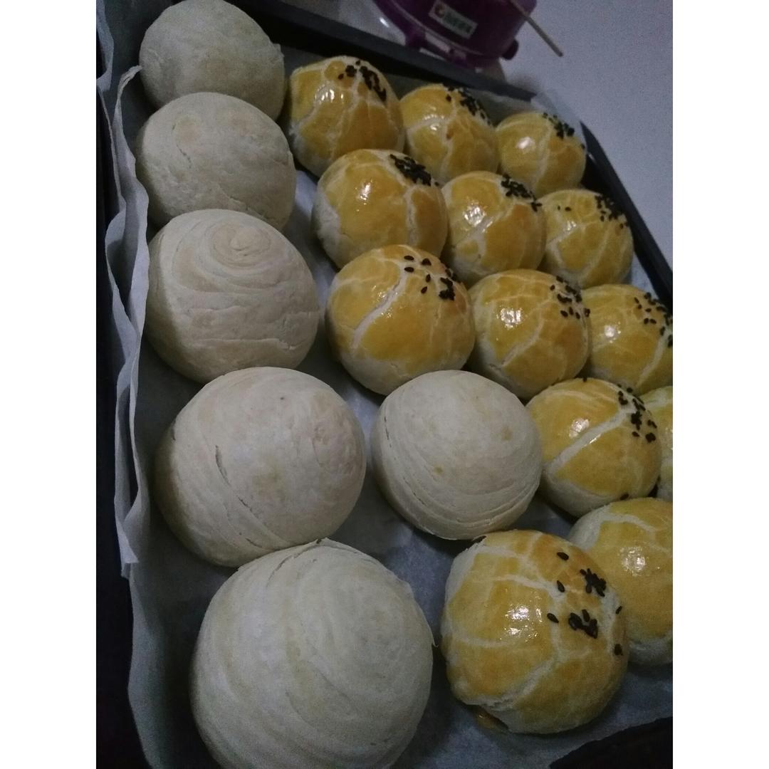 蛋黄酥20个炒豆沙熬猪油