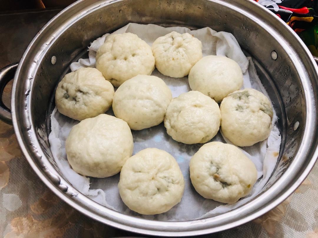 美味的韭菜陷大包子