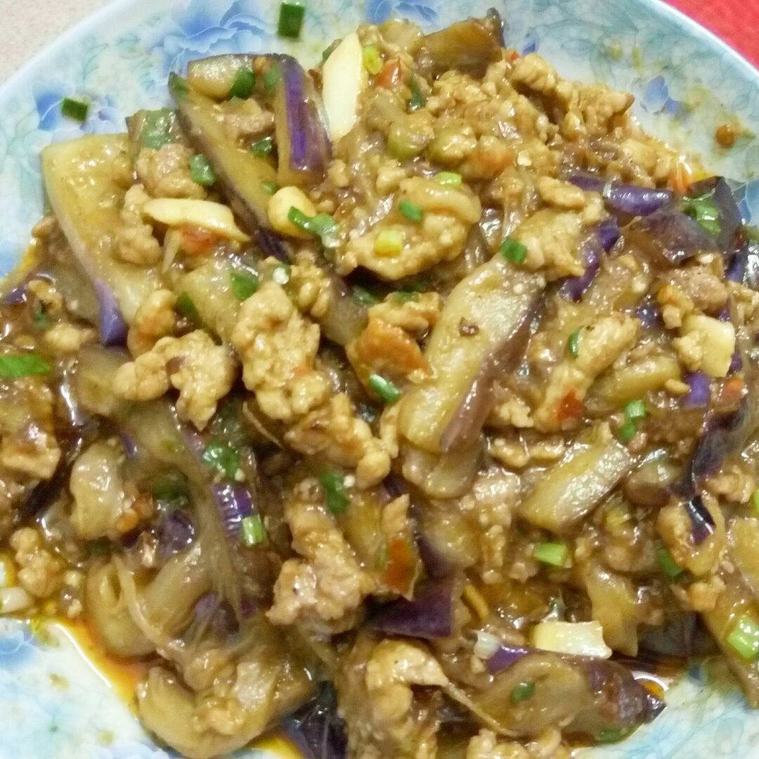 红烧肉沫茄子