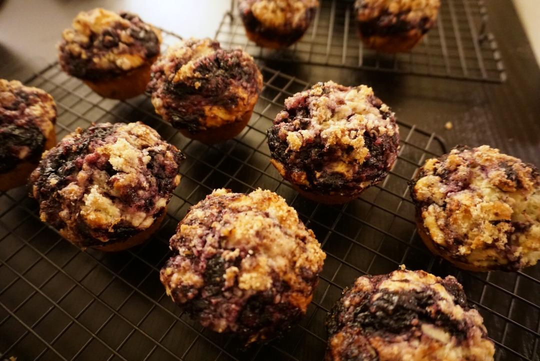 蓝莓旋风麦芬——美妙的蓝莓二重奏的做法