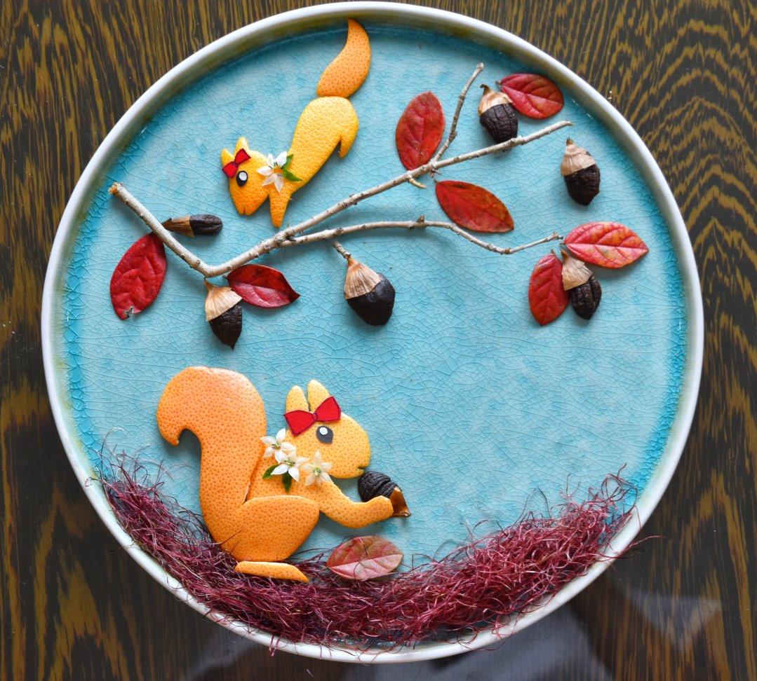 鱼头616做的我的蔬果盘画动物篇