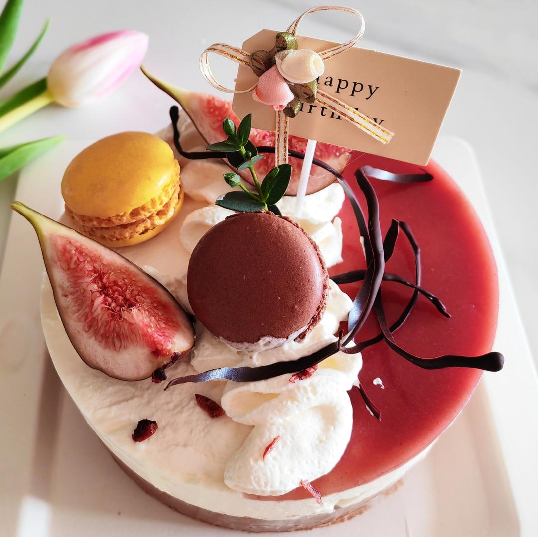 双色慕斯~圣安娜花嘴装饰Idea2~