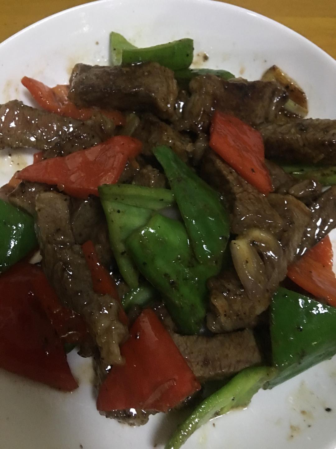 尖椒炒雪花牛肉