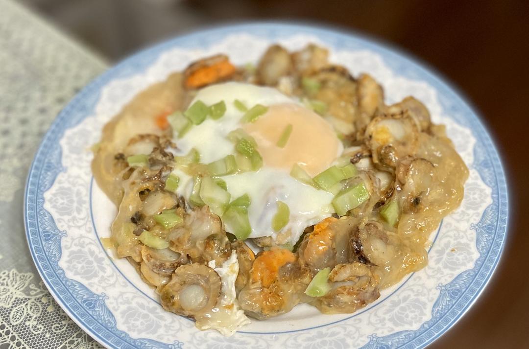 扇贝煎蛋的做法