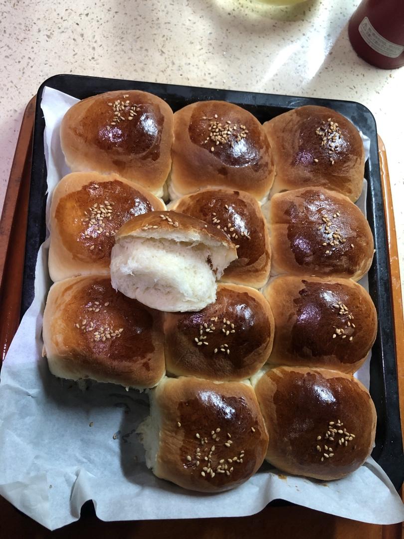 鲜奶油小餐包（一次发酵）