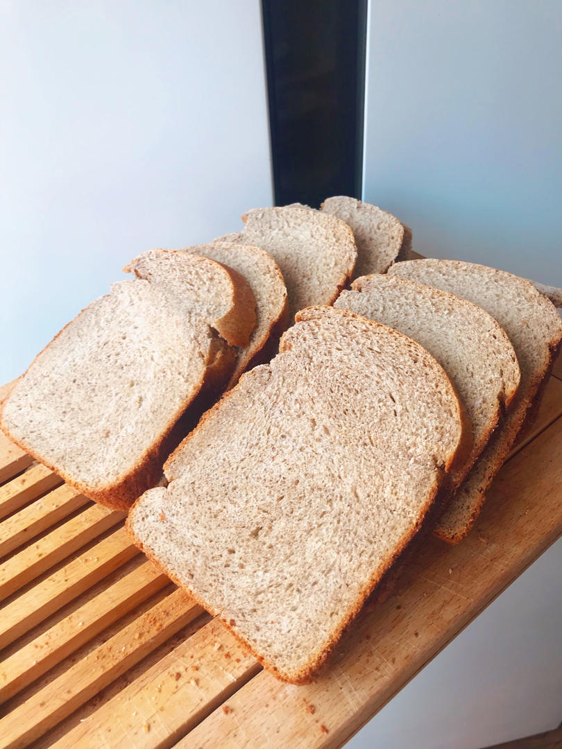 松下面包机做100%全麦黑麦吐司