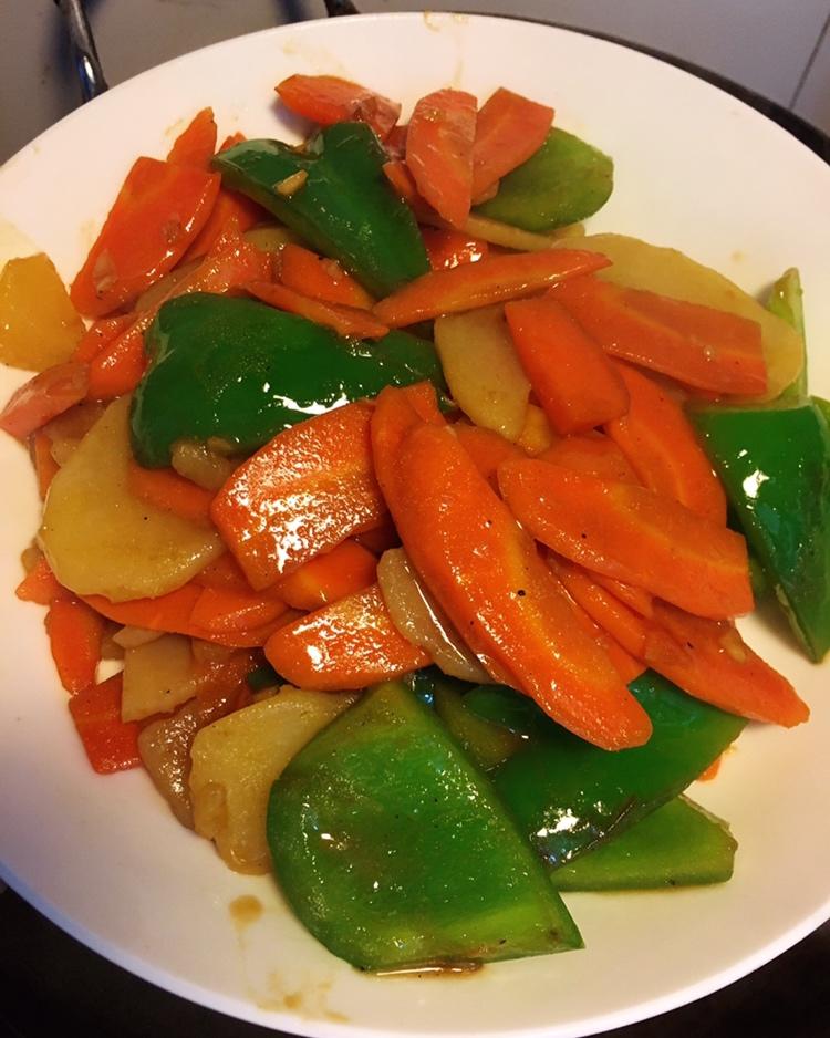 莫小包包做的素炒三样