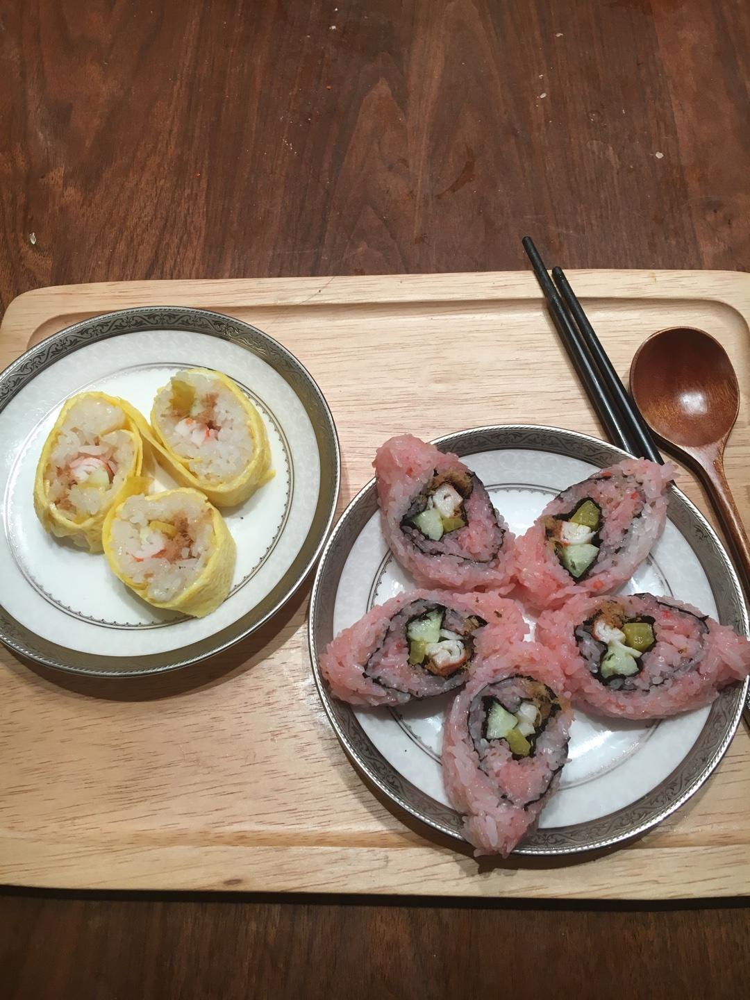 日式寿司—樱花卷&蛋皮卷