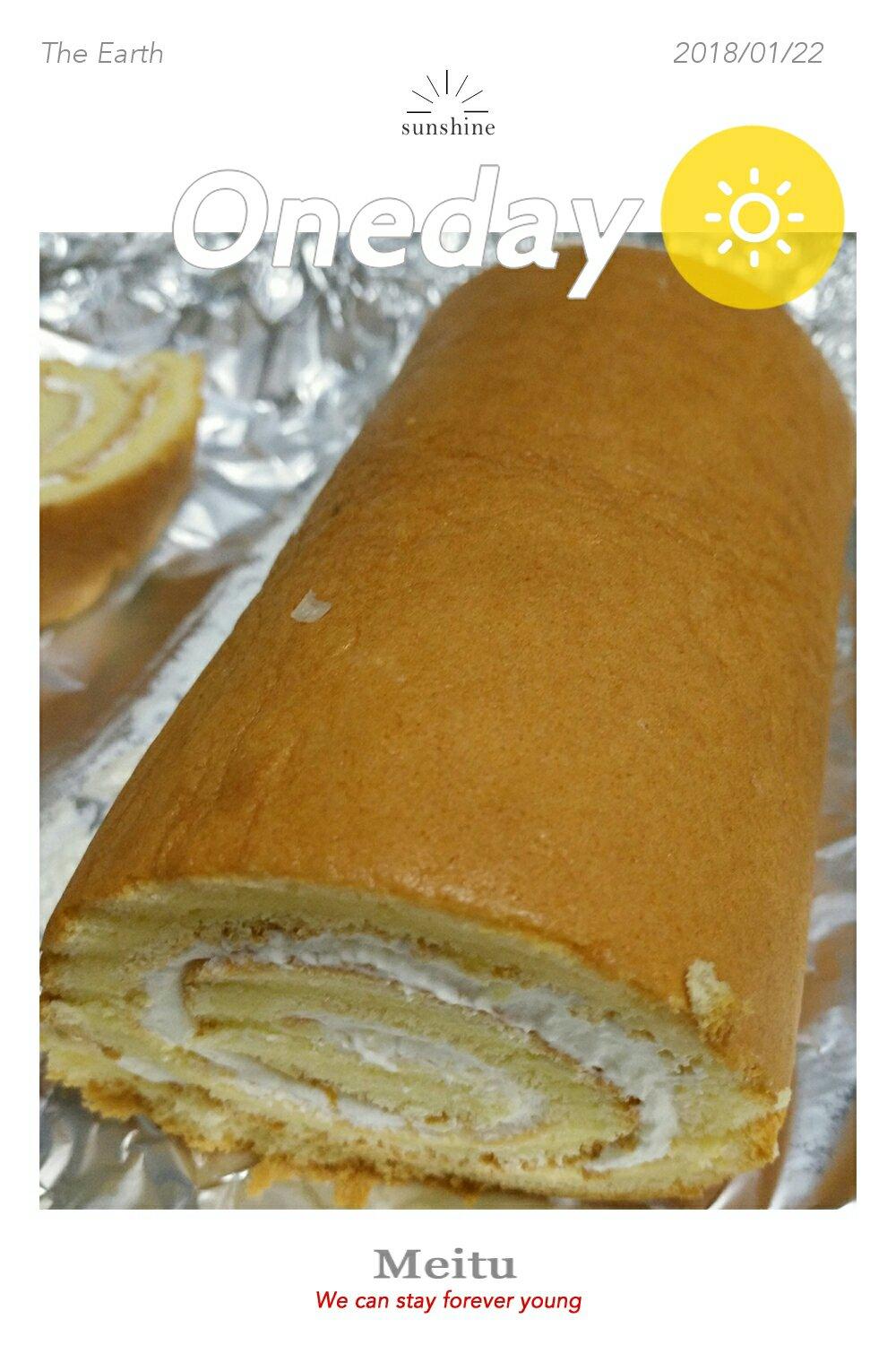 戚风蛋糕卷（家用30L烤箱自带烤盘之3蛋卷卷）