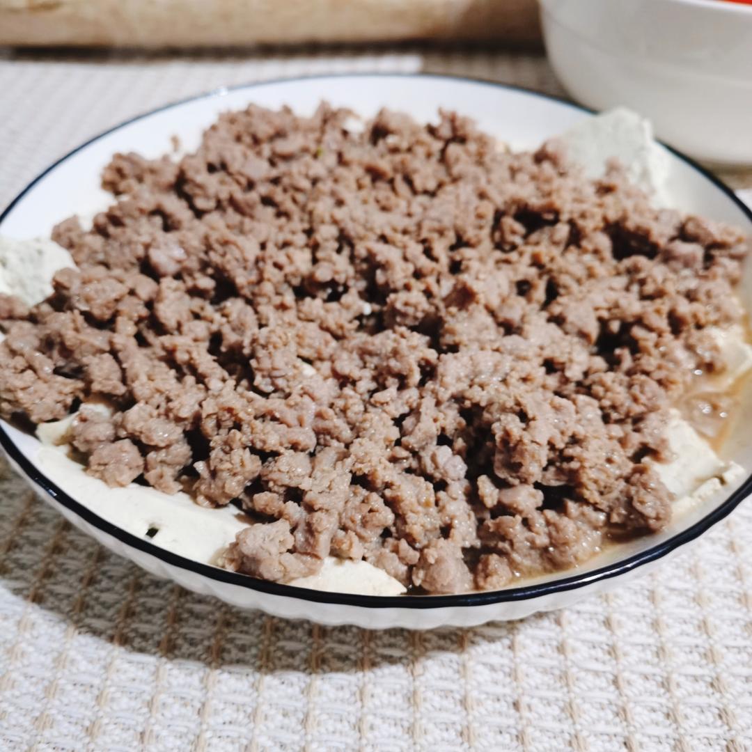牛肉末蒸豆腐