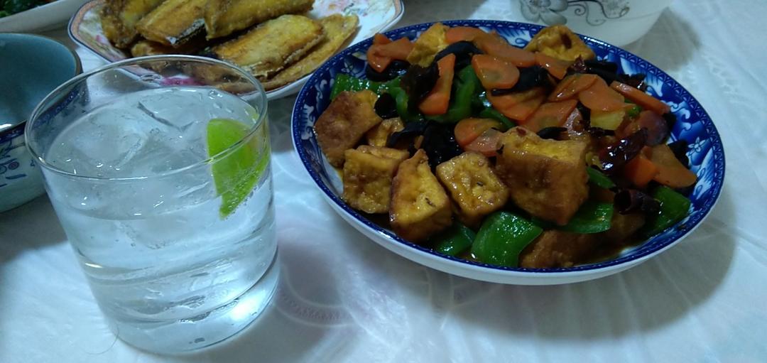 焖煎豆腐