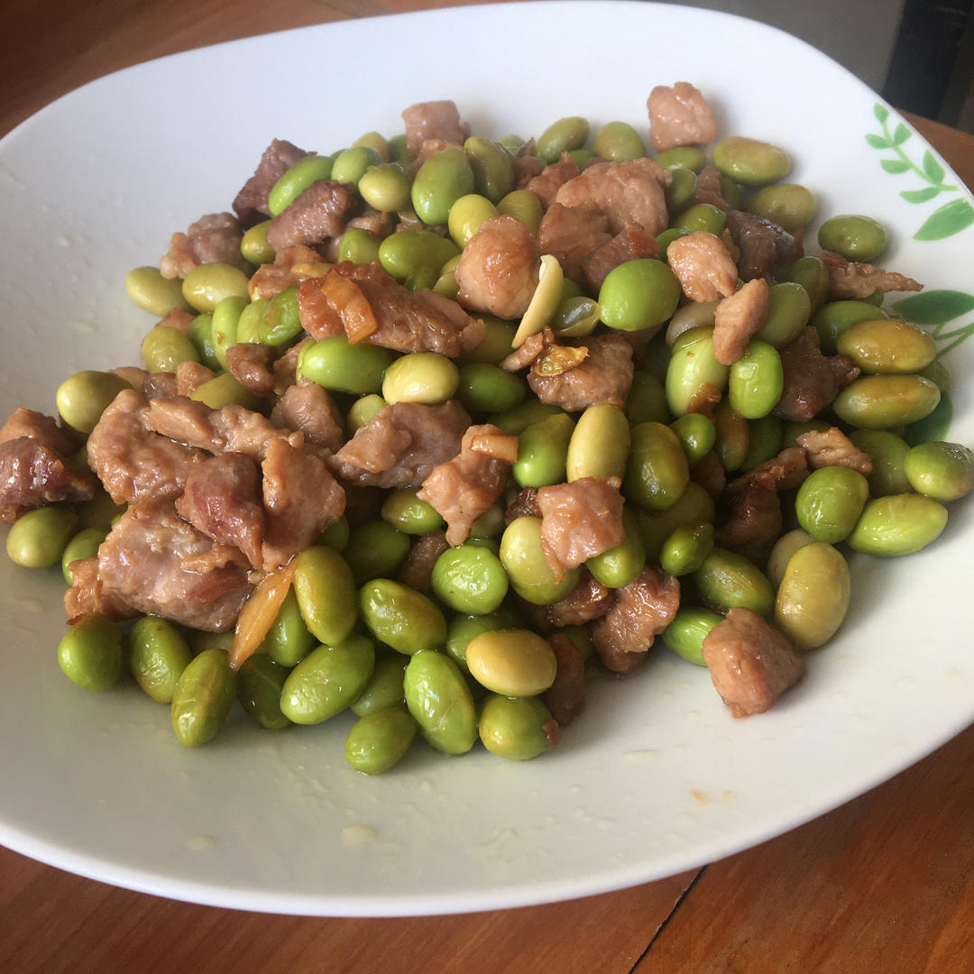 毛豆炒肉（超简单）