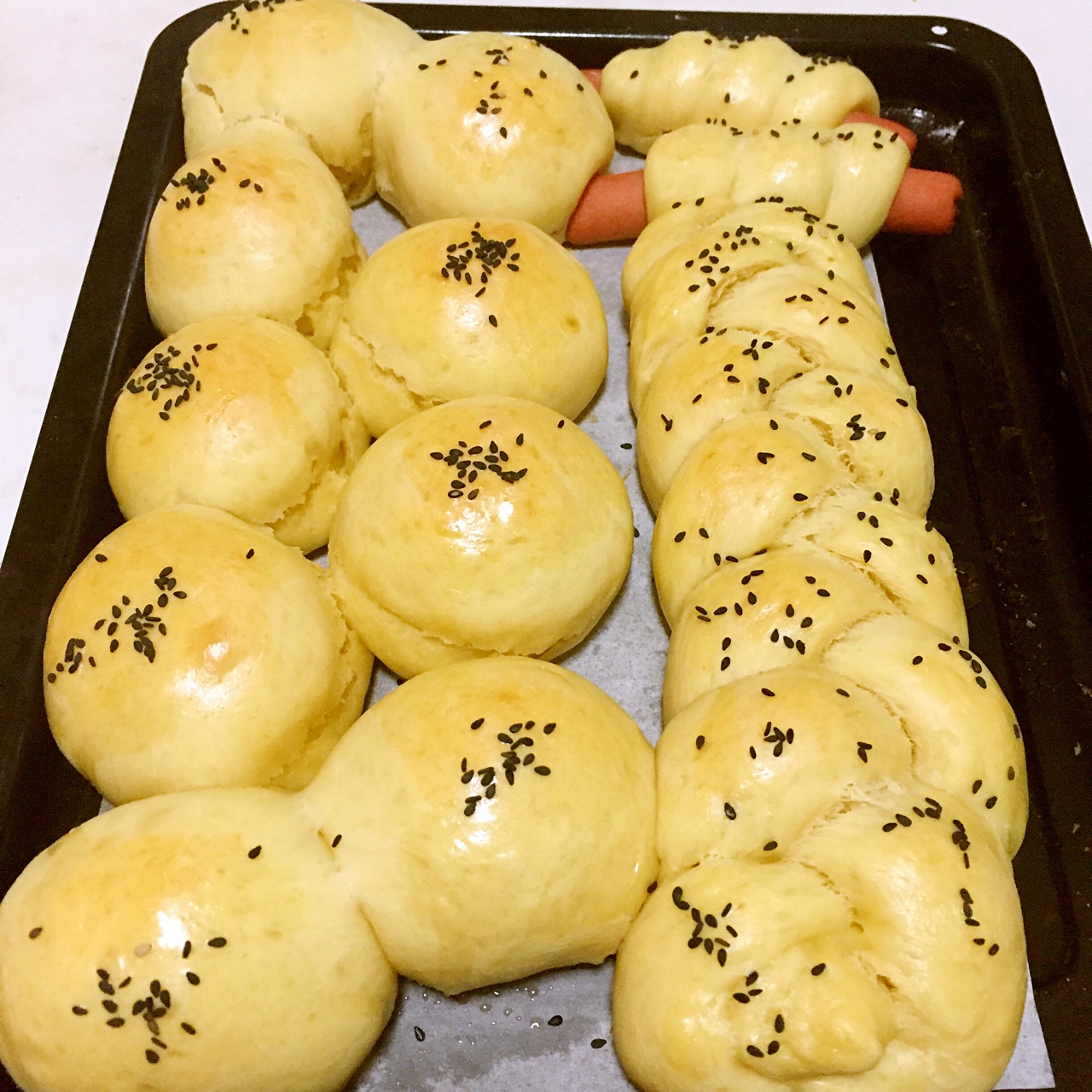 超松软北海道造型面包（简单易操作）的做法 步骤8