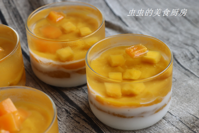 芒果系列：芒果椰浆冰粉冻的做法 步骤9