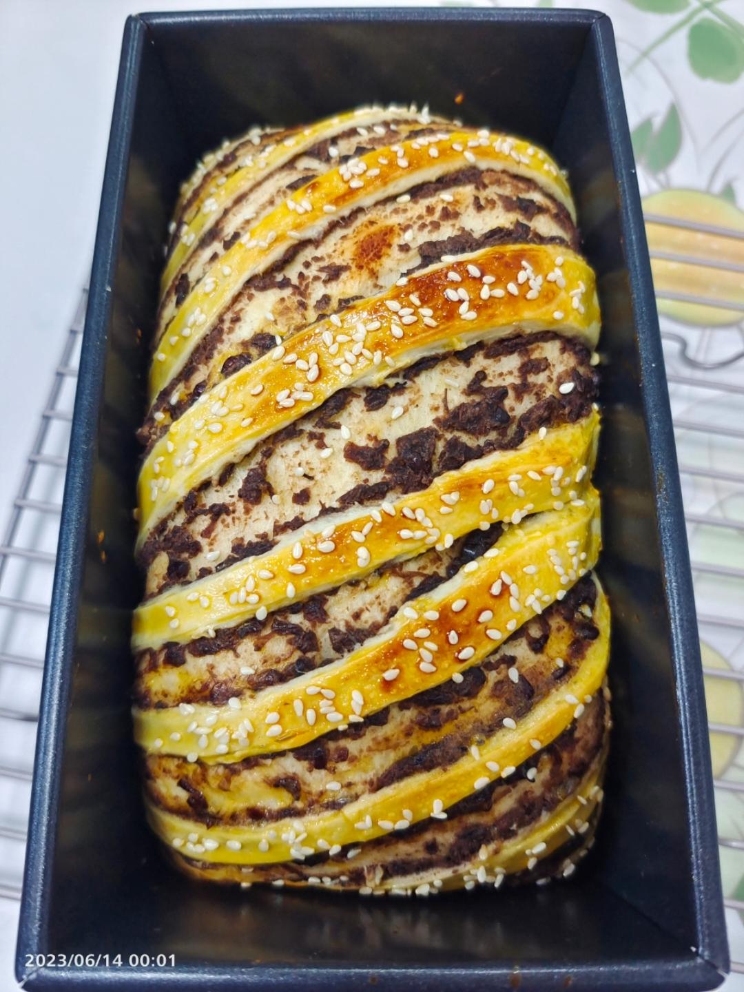 一次成功的豆沙吐司面包