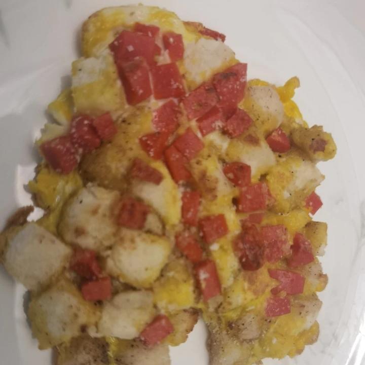 馒头披萨（用吐司也可以，消灭馒头吐司的早餐）