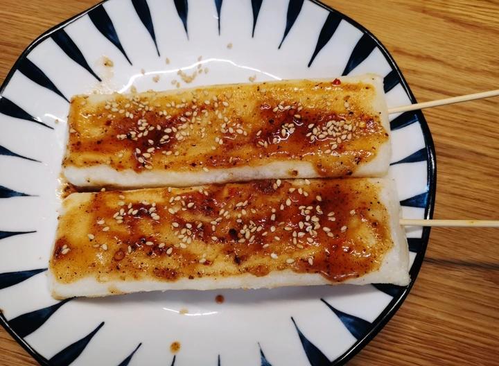 秒杀路边摊外酥里糯脆皮烤年糕