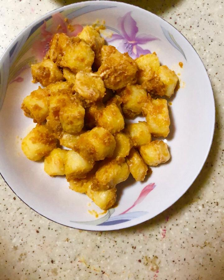 让孩子爱上吃山药——蛋黄焗山药
