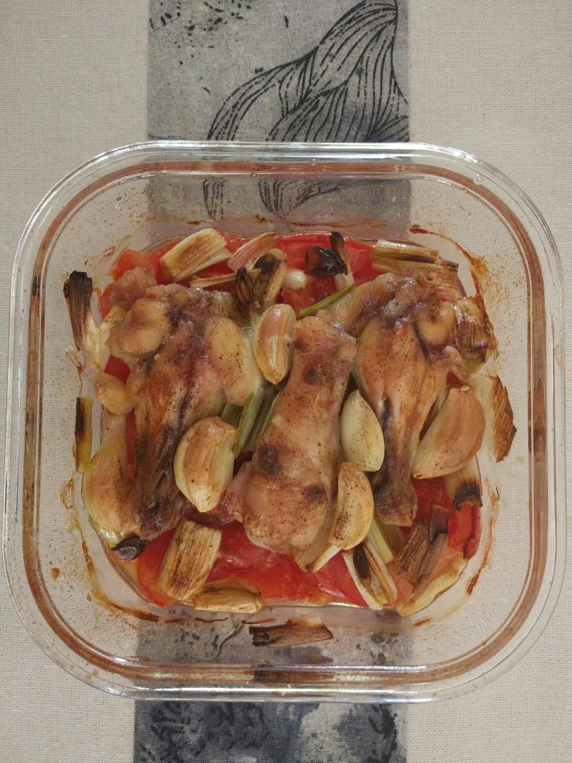 香蒜蕃茄烤鸡腿