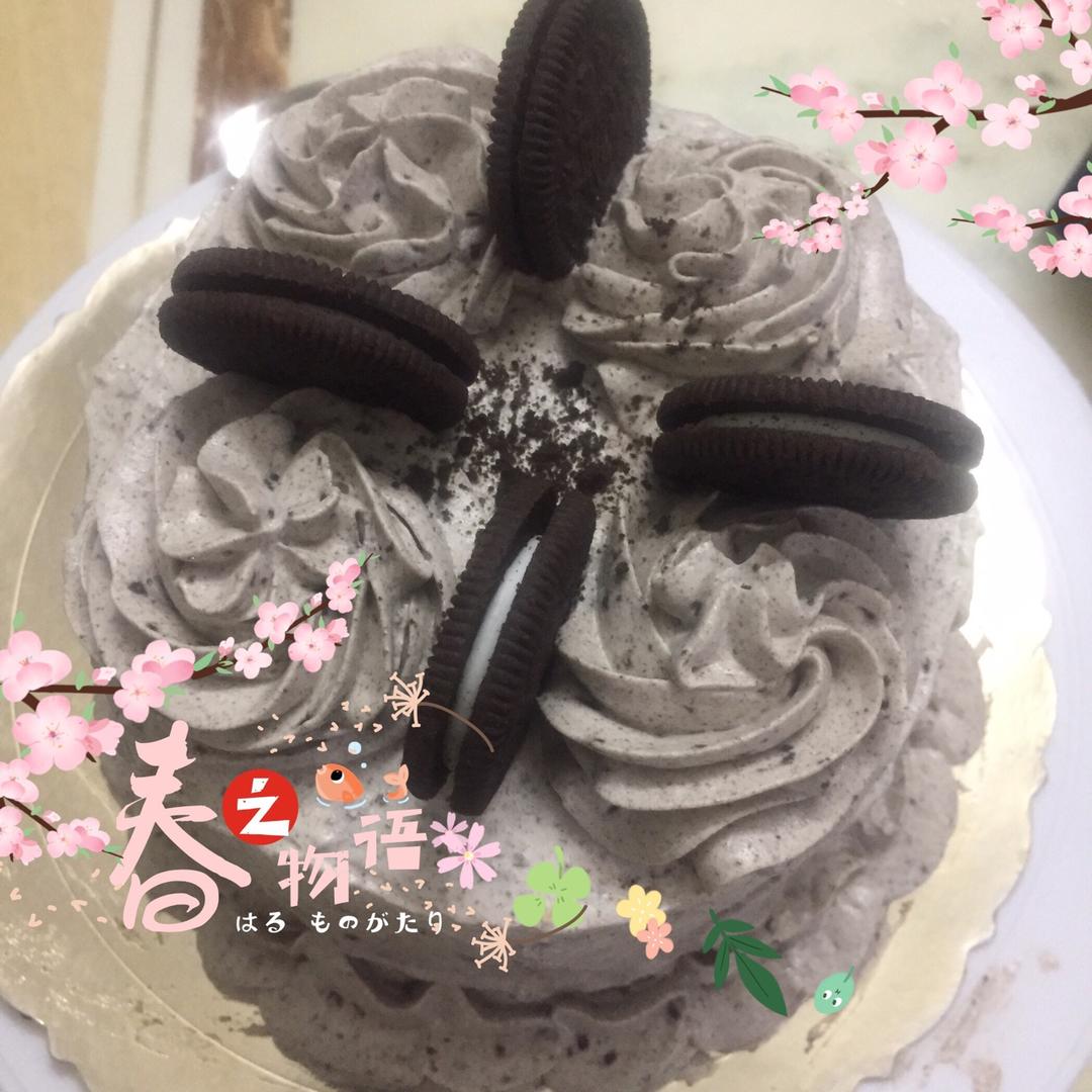 奥利奥咸奶油草莓蛋糕