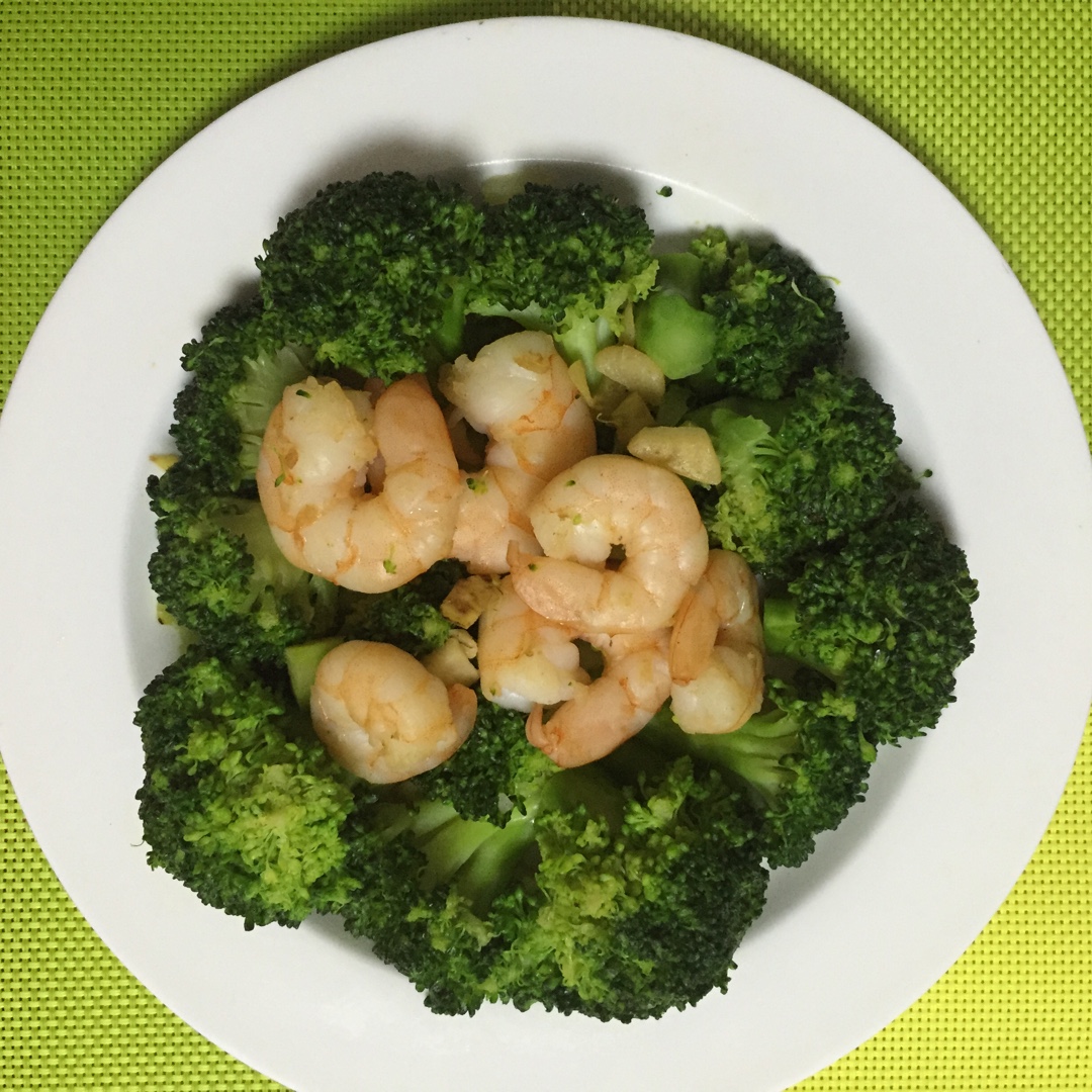 晚餐2016年8月30日##西兰花炒虾球#                  综合评分 9.