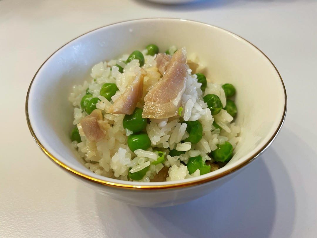 超简单又好吃的咸肉豌豆饭