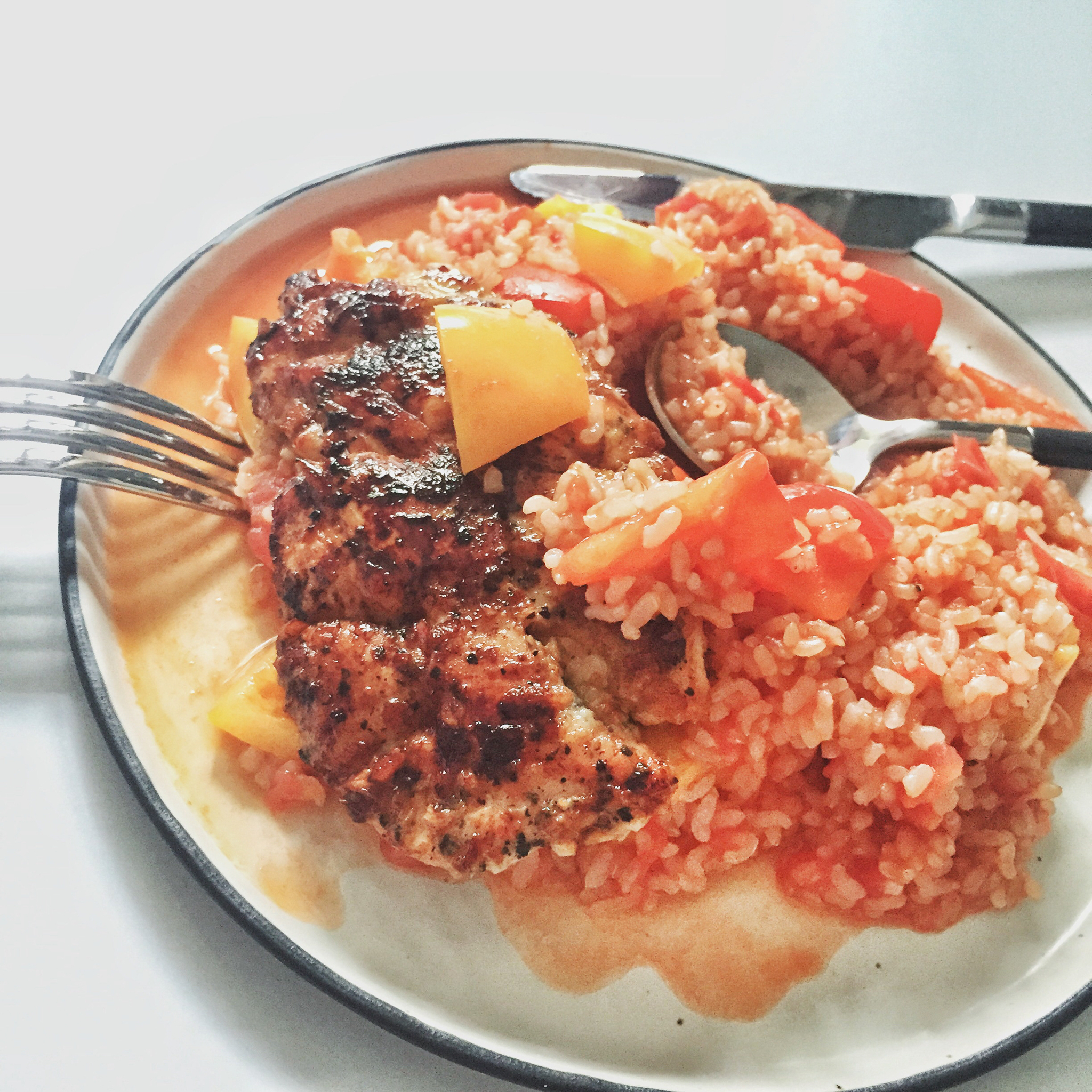 红色系茄汁炒饭