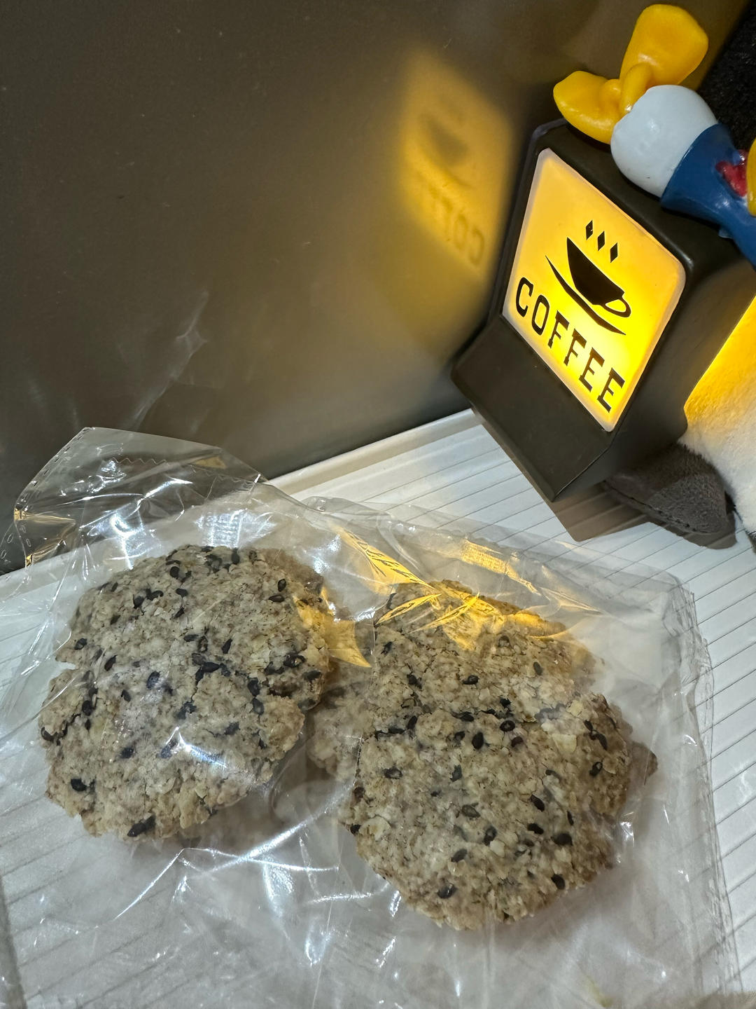 素食:有机燕麦芝麻大饼干