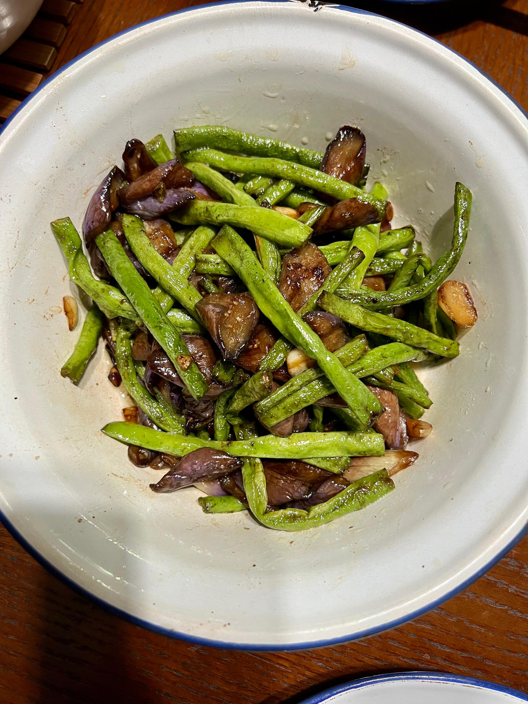 不油炸的茄子烧豆角