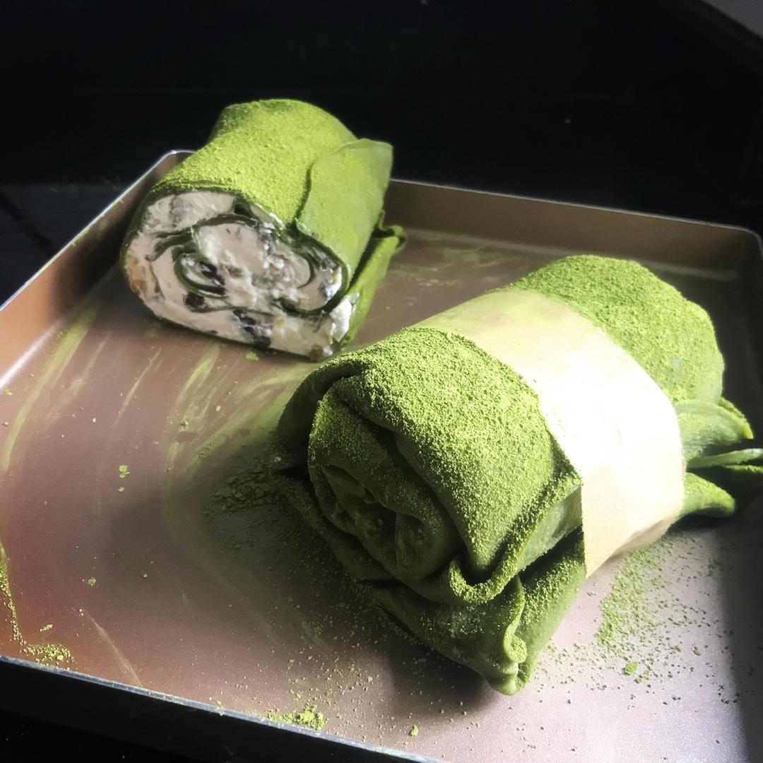 网红食谱│抹茶毛巾卷