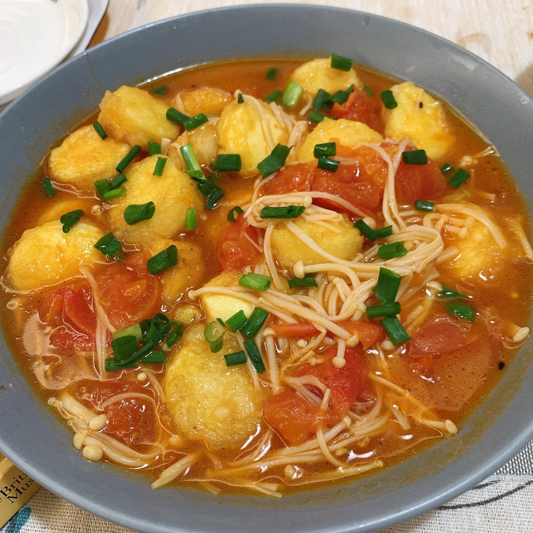 金针菇烧日本豆腐